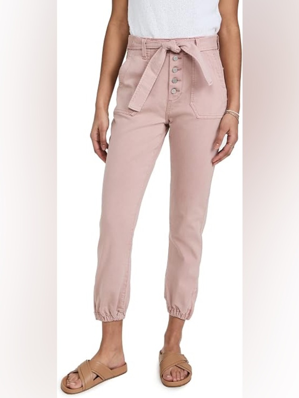 Paige High Rise Mayslie Jogger Vintage Rouge Glow, Size 26, women’s